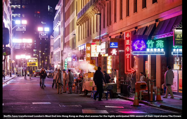 Netflix倫敦西區搭建香港街景 拍攝《王冠》第五季！重現97回歸前一夜 
