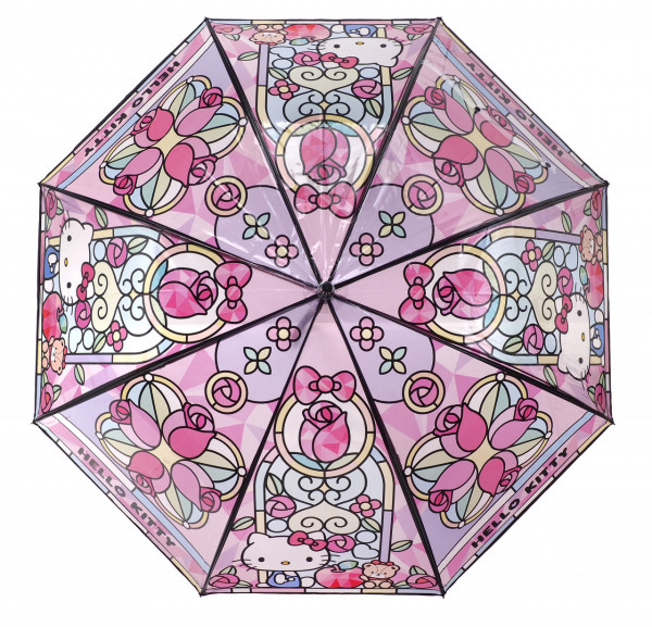 7-Eleven便利店全新Sanrio玻璃彩繪雨傘！暗紫色KUROMI／粉色玫瑰HELLO KITTY款