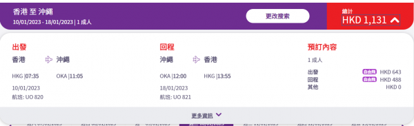 HK Express突發48小時優惠 沖繩/新加坡單程8起！航班時間不錯 
