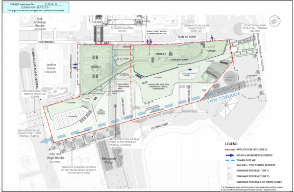 中環新海濱3號地皮擬建綜合發展區！重建天星小輪鐘樓/設空中休憩平台/400米景觀走廊