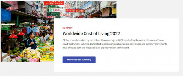 全球「生活成本」最高城市排名出爐！香港唔係最高？第一位近10年8次擠身榜首
