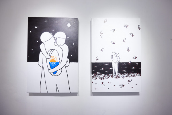 含蓄《在你面前獻上一束花》畫展 感謝生活中悲喜同行的人