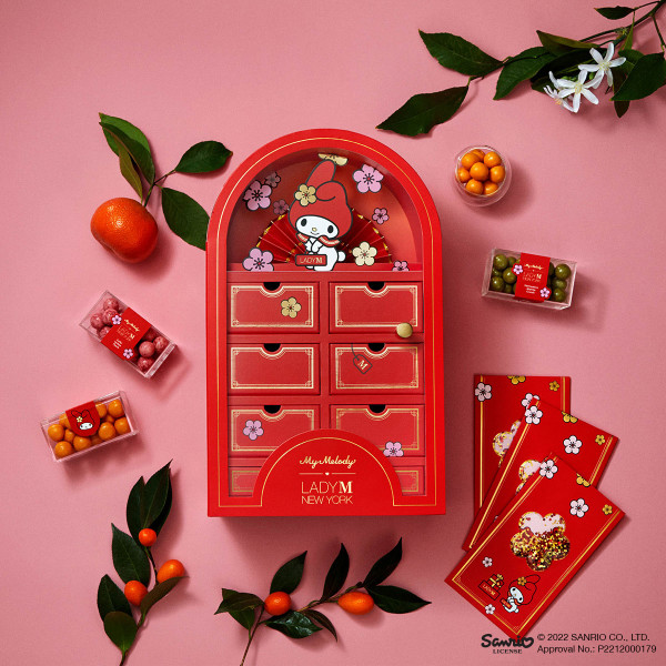 Lady M推出My Melody新春糖果禮盒   柑橘朱古力／荔枝朱古力／覆盆子啫喱軟糖／My Melody利是封