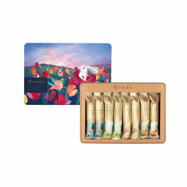 台灣人氣蛋捲青鳥旅行推出農曆新年禮盒！油畫設計包裝／伯爵茶口味蛋捲／早鳥優惠