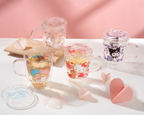 7-Eleven情人節限定換購優惠！4款超甜蜜Sanrio玻璃雙層杯$38起換到