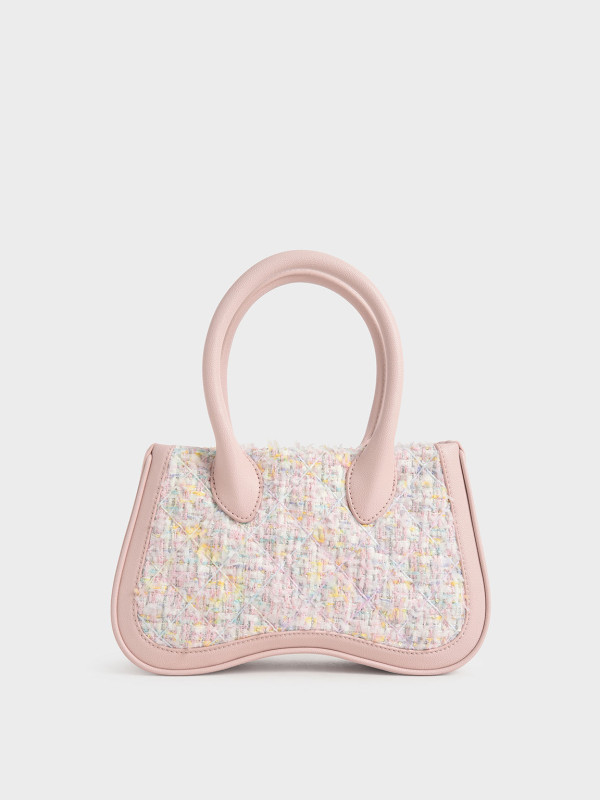 Micaela 菱格手提包 - 淺粉色｜HK$ 739