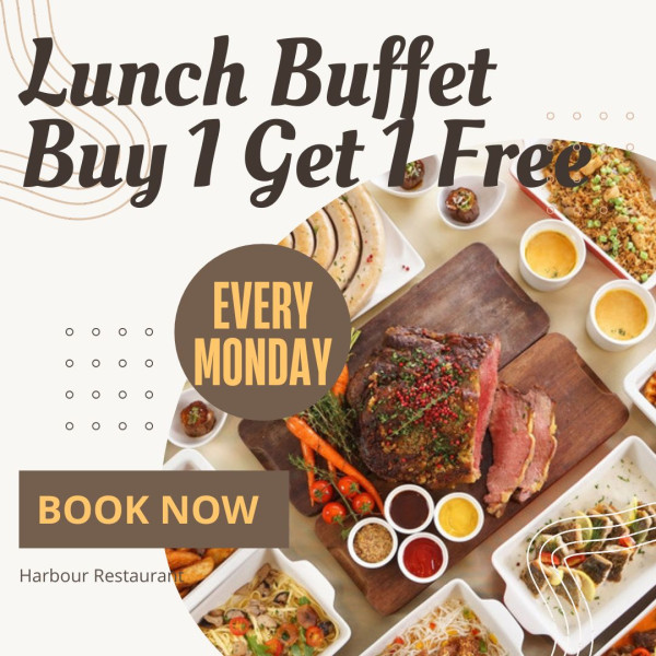 人均$159.5！灣仔酒店推自助午餐買一送一優惠！　2.5小時任食冰鎮海鮮／刺身壽司／沙律／甜品