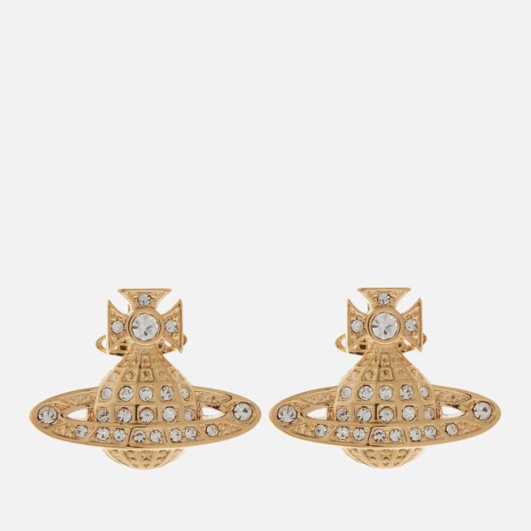 Vivienne Westwood Women's Minnie Bas Relief Earrings - Gold Crystal  HK$978.50