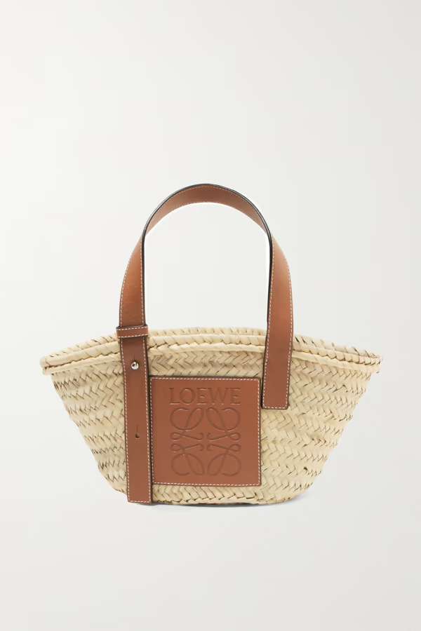 LOEWE Small Basket bag in palm leaf and calfskin  網購價 HK$4,150