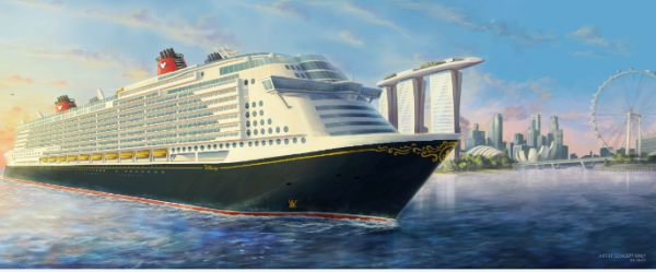 全新迪士尼郵輪2025年於新加坡啟航 可容納6,000人！成迪士尼最大郵輪 
