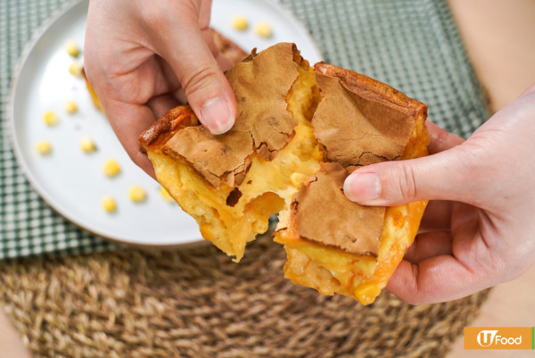 麻糬食譜|芝士軟心!粟米濃湯烤麻糬食譜 簡單4步氣炸鍋料理/外脆內煙韌超濃粟米芝士味
