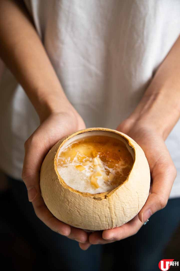 椰子主題甜品店 滋潤桃膠雪燕椰皇燉蛋白