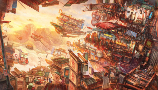 本地插畫師創港式Cyberpunk世界 《龐城》平行時空重現舊香港街景