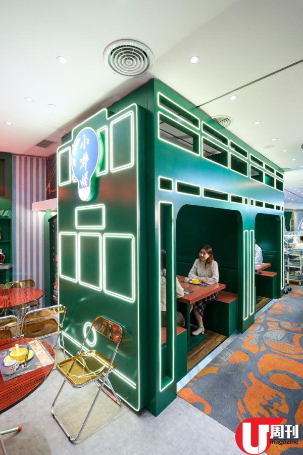 電車卡座懷舊大排檔 招牌黑燒鵝 / 餐牌動畫呈現菜式