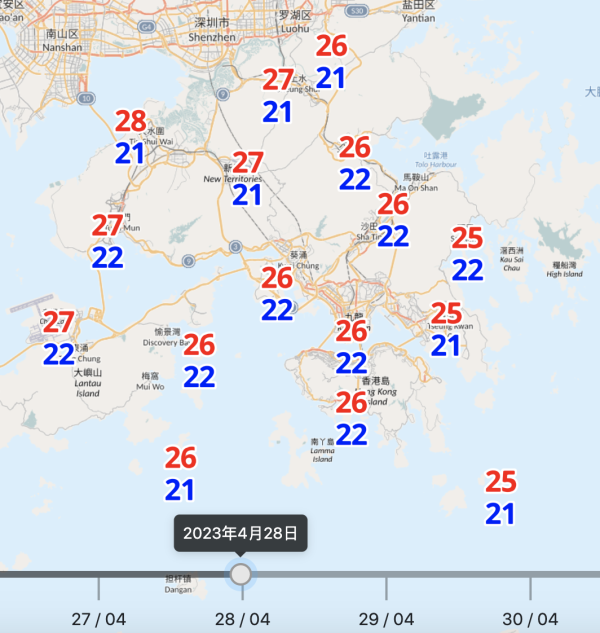 每日天氣預報｜預料本周初短暫時間天色明朗 勞動節假有驟雨及多雲