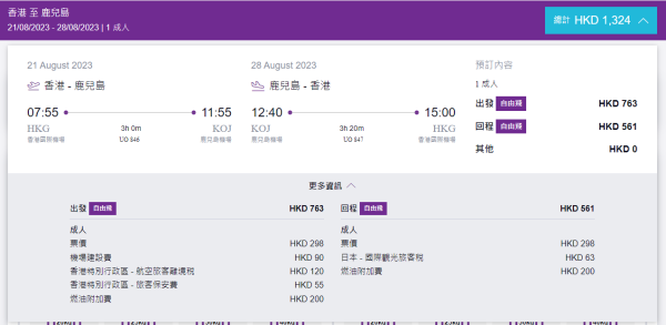 HK Express快閃日本鹿兒島機票優惠！單程8起！來回連稅低至,324！ 