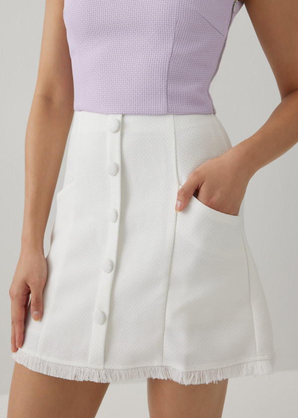 Maurie Tweed Front Button Skirt  原價 HK$295.00｜折後 HK$177.00（6折）