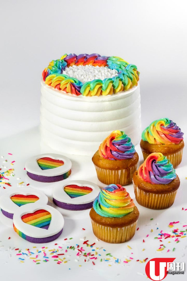 六月限定！彩虹主題美食 心心曲奇 / 彩色蛋糕 / 彩虹 Cocktail