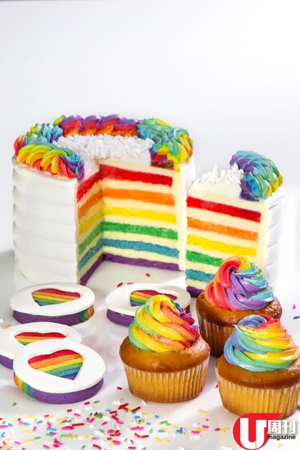 六月限定！彩虹主題美食 心心曲奇 / 彩色蛋糕 / 彩虹 Cocktail