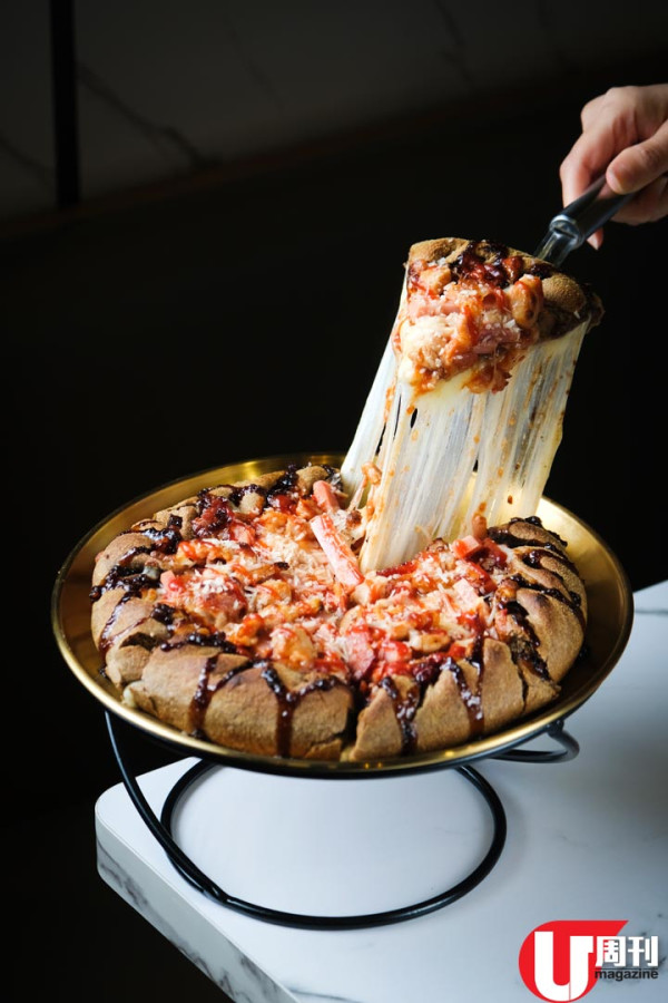 銅鑼灣韓式薄餅店 瘋狂 400g+ 芝士 / 白布式拉絲芝加哥薄餅