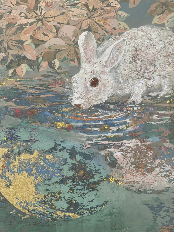 藝術家鍾大富創作古老岩彩藝術 天然礦物顏料勾勒新潮刺青圖案