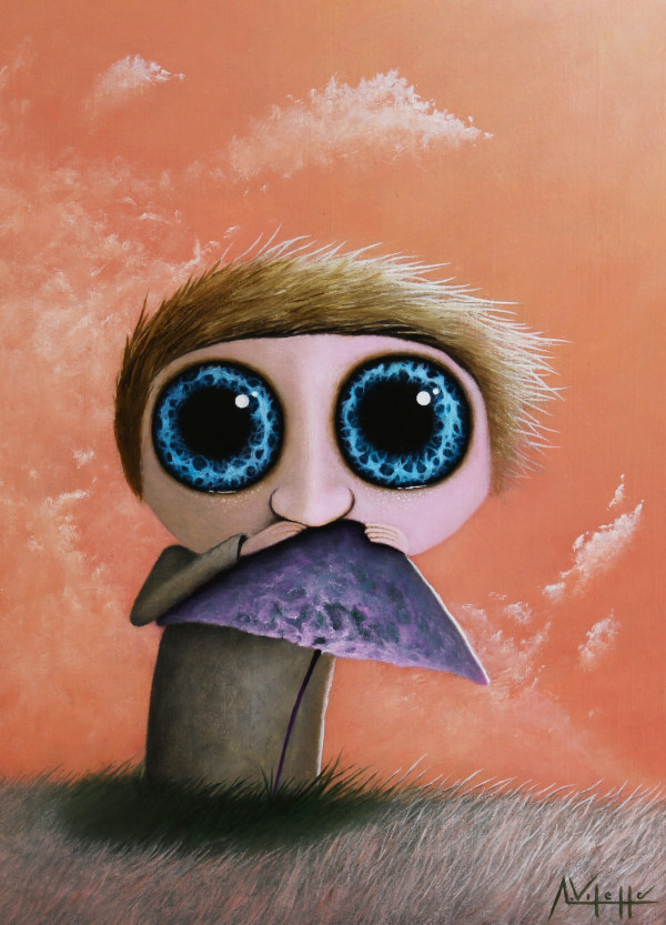 西班牙藝術家August Vilella潛意識作畫 與大眼角色感受「夏日微風」