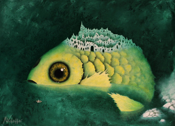 西班牙藝術家August Vilella潛意識作畫 與大眼角色感受「夏日微風」