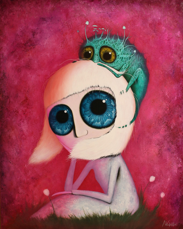 西班牙藝術家August Vilella潛意識作畫 與大眼角色感受「夏日微風」