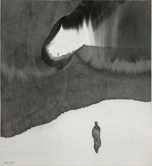 諾貝爾文學獎作家高行健「心象繪畫」 罕見天人合一山水景致 呼應著作《靈山》