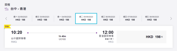 HK Express台灣機票單程$198起！來回台北/台中/高雄連稅低至$1,117！