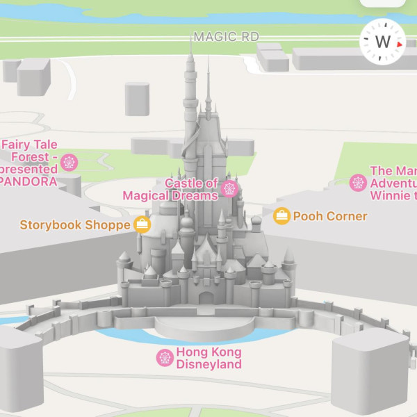 香港迪士尼樂園丨Apple地圖3D模式加入香港迪士尼樂園！不怕蕩失路/了解樂園大小路（附3D模式開啟教學）
