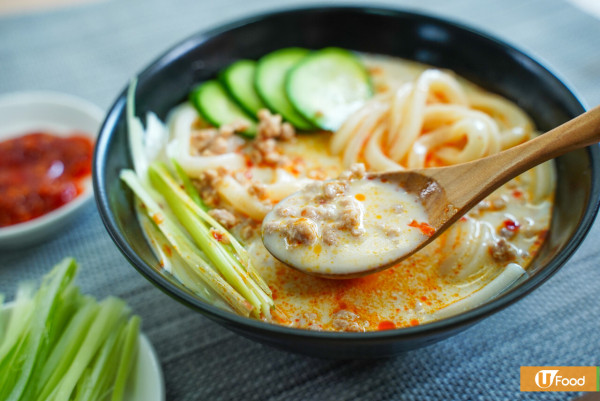 擔擔麵風味豆乳麻醬冷烏冬食譜　辣味更開胃！10分鐘懶人簡單夏日消暑料理