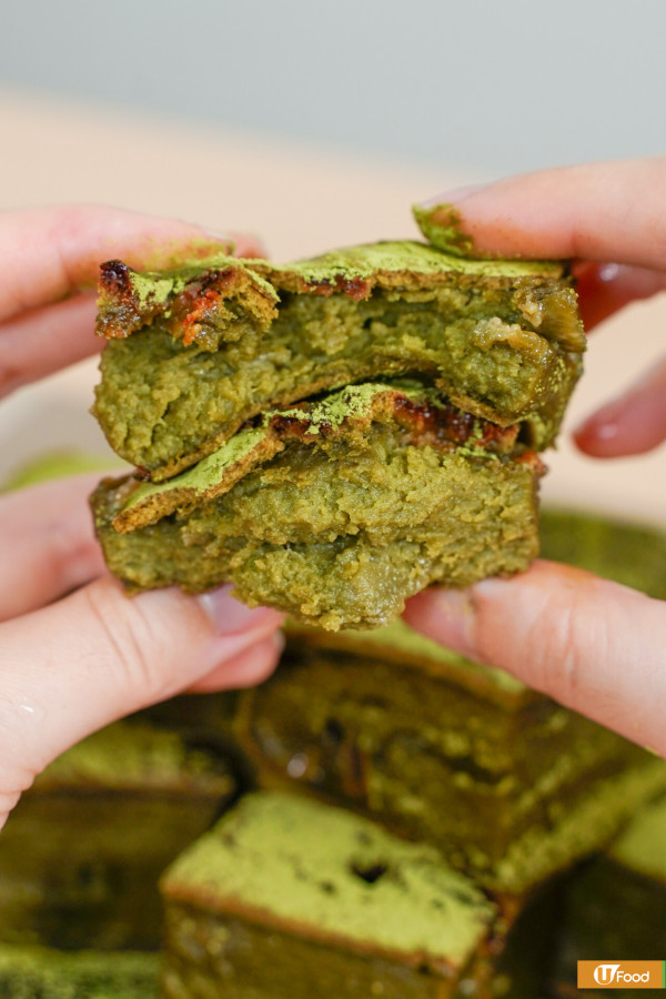 麻糬食譜|脆皮抹茶豆乳烤麻糬Brownie食譜 酥脆內煙韌!新手零失敗簡單4步氣炸甜品