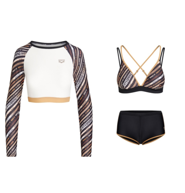 2023防曬長袖泳衣推薦6:Arena Diagonal 3.0 連長袖短身防曬衣三件套 $699