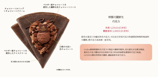 GODIVA DESSERT 原宿旗艦店開幕！東京第2間、限定特製生朱古力可麗餅 