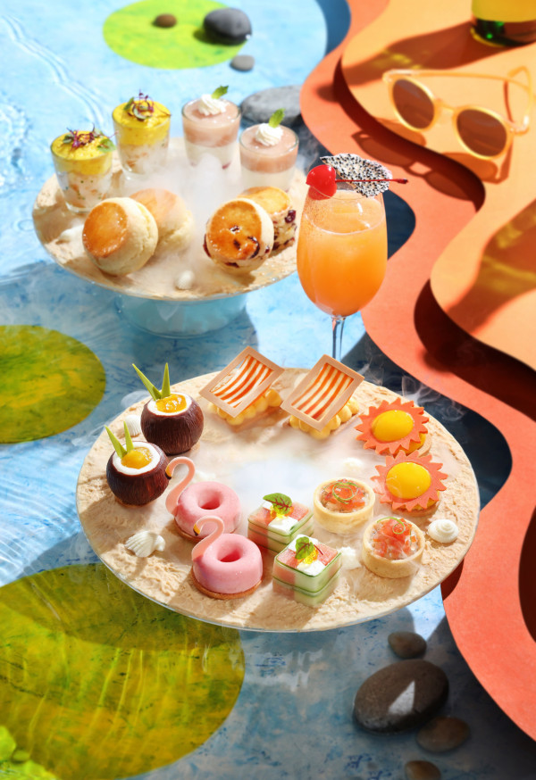 夏日限定!港麗酒店全新「仲夏海漾下午茶」歎熱情果忌廉撻/蜜桃奶凍/紅鶴草莓慕絲蛋糕/英式鬆餅