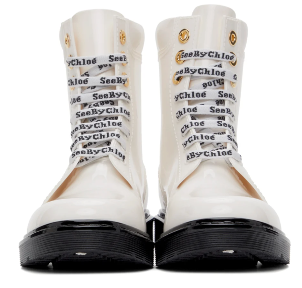 雨靴推薦6：See By Chloé White Florrie Rain Boots短雨靴 $774