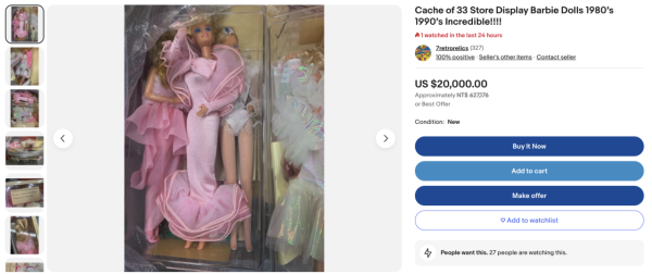 Barbie芭比｜Barbie舊公仔掀高價炒賣潮 呢個罕見款炒至癲價78萬！電影周邊商品炒高至325%？