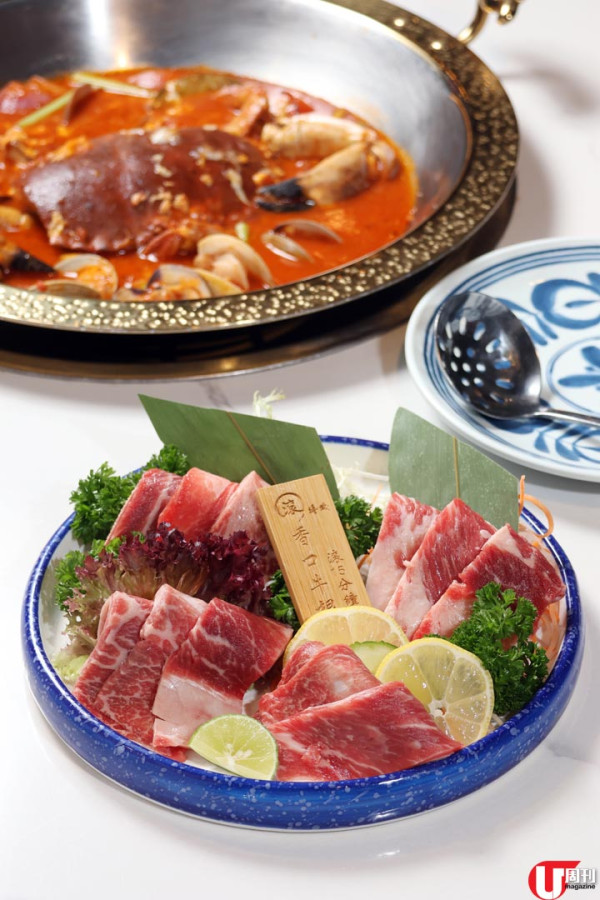 滾得棧搬舖 7 月優惠 $198 麵包蟹花甲湯底 / 必食棒打牛丸 黃油鵝腸