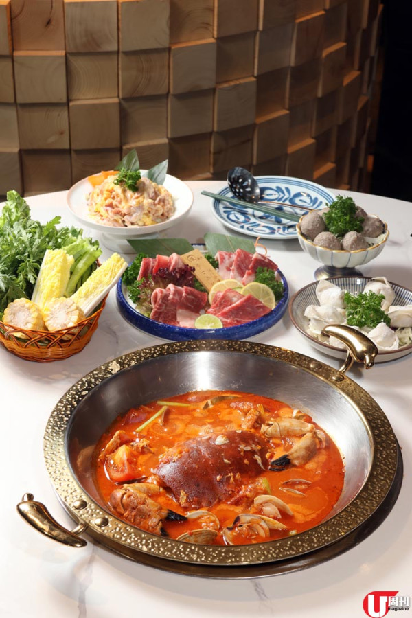 滾得棧搬舖 7 月優惠 $198 麵包蟹花甲湯底 / 必食棒打牛丸 黃油鵝腸