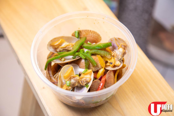 外賣小店世一花甲粉 海鹽水養 8 小時去沙 / 人氣麻辣花雕雞