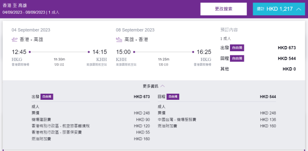 HK Express台北/台中/高雄機票優惠！單程票價$248起！8月起出發！