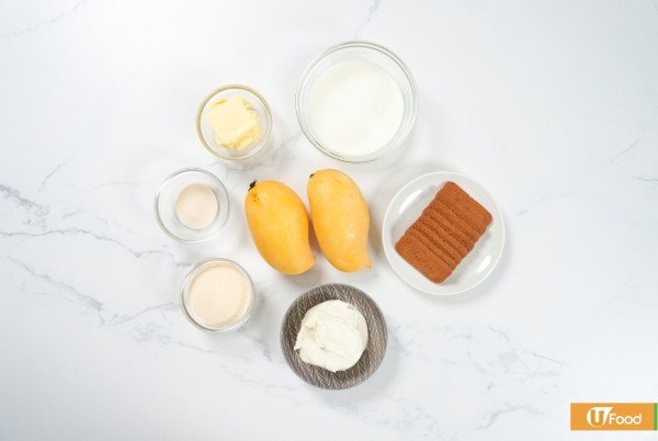 芒果甜品｜簡單4步芒果芝士撻食譜　啫喱粉更方便！夢幻打卡夏日免焗甜品