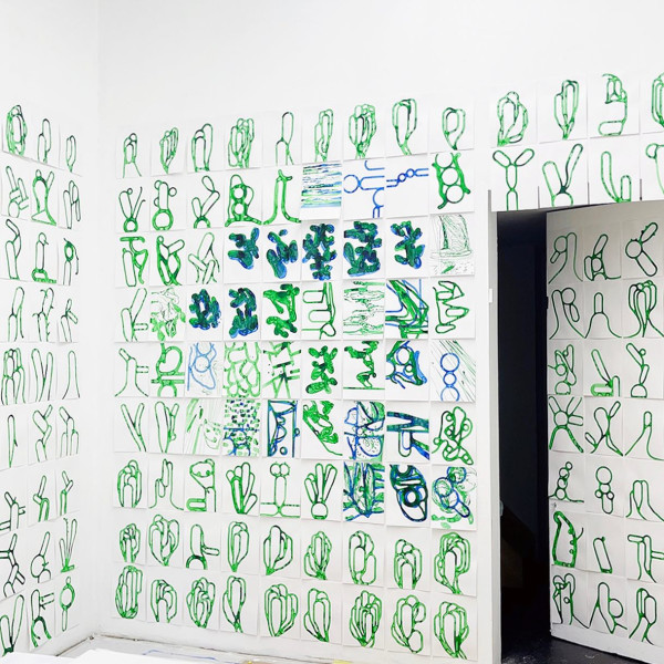 陳育強 X Christian Schwarzwald雙人展 發明字母系統 「畫字」寫生