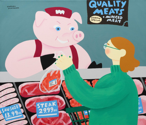 日本畫家山川遙帶你行藝術超市 動物化身售貨員 趣怪遐想創出超市狂想曲