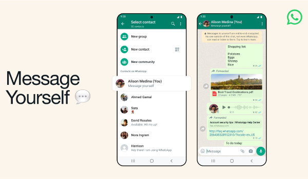 WhatsApp向自己傳送訊息功能 簡單兩步 即可當個人筆記使用！