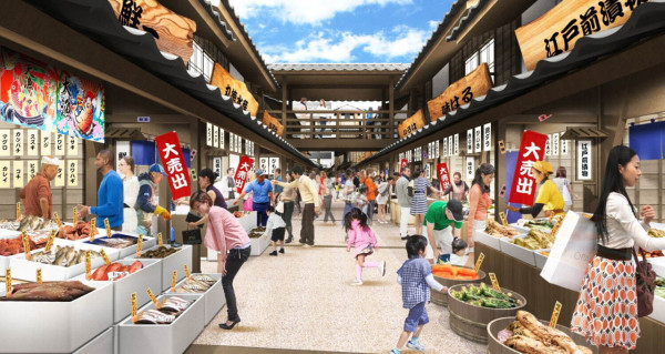 東京豐洲市場全新設施「千客萬來」2024年2月開幕！100間店鋪進駐、設24小時免費足湯 