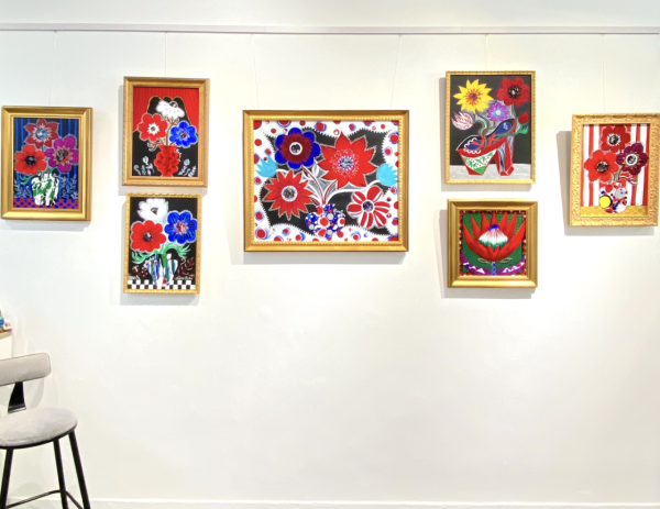  「花花控」日本藝術家大沢愛畫展  紅色顯植物無畏生命力 望人與自然共存