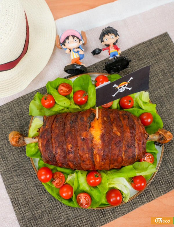 神還原海賊王ONE PIECE漫畫美食　路飛最愛！超浮誇巨形大骨烤肉