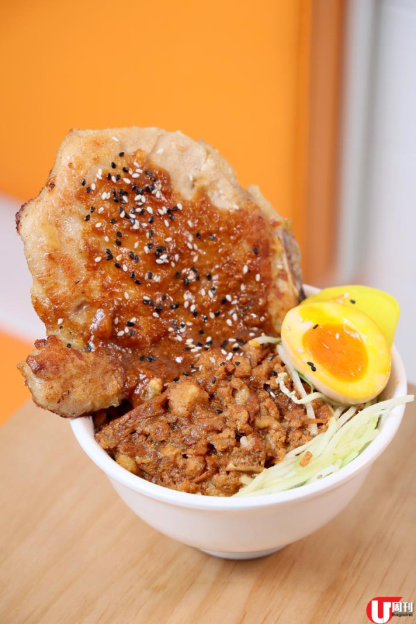 大件抵食！台式快餐店 20cm 雙層芝士漢堡滷肉丼